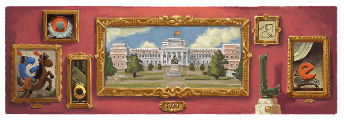 Museo del Prado Doodle by Google for the 200th anniversary of the Spanish Museum