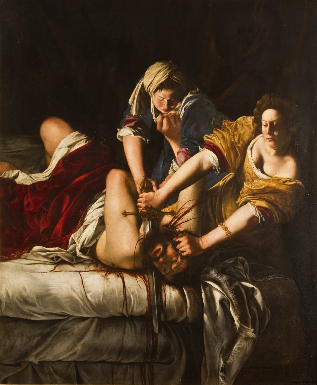 Judith slaying Holofernes by Artemisia Gentileschi, 1614–18 