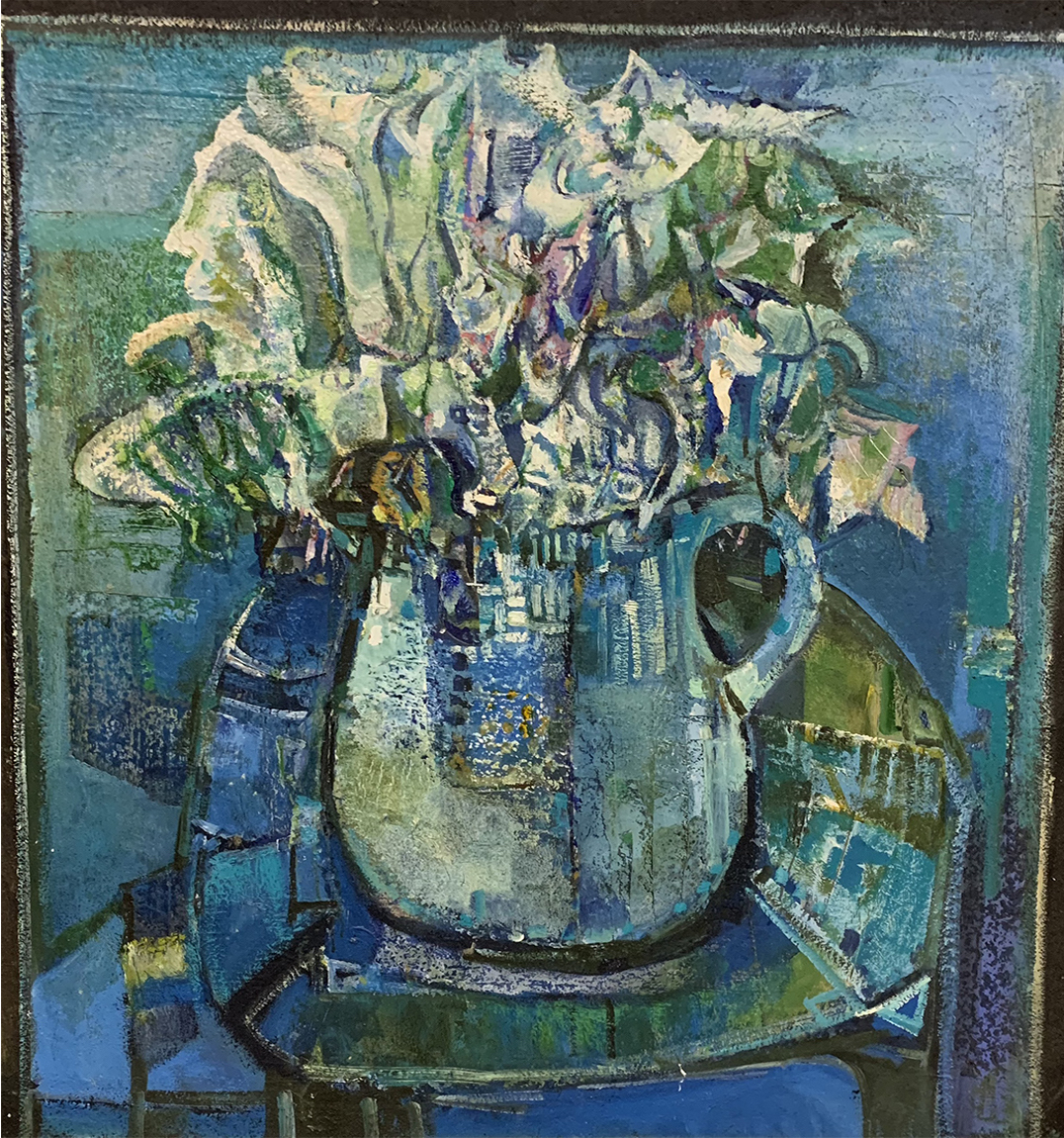 turovsky, blue bouquet, 115 x 107,5 - no frame Ukrainian contemporary artists.