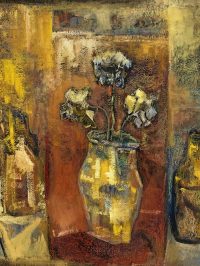 turovsky, golden bouquet, 92,5 x 91,5 - no frame Ukrainian contemporary artist
