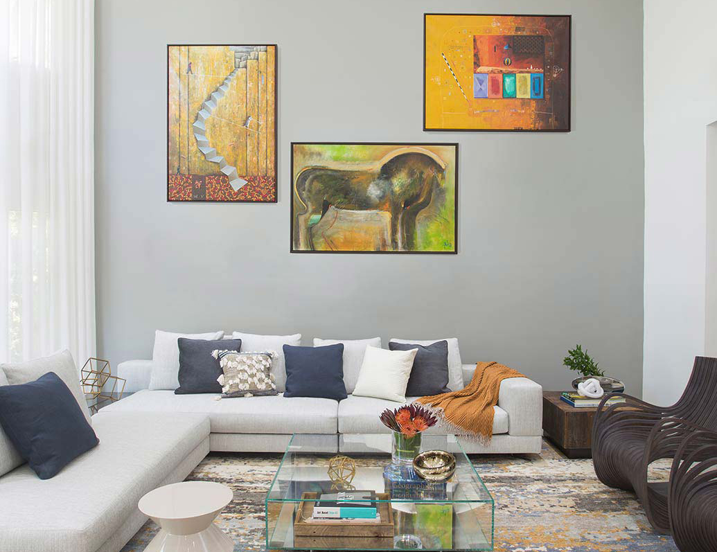 Paintings for interiors help realize the potential of a home and bring a vision to life. When decorating a new space one has the infinite potential of a blank canvas.