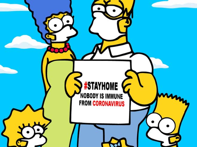The video creators are based in the USA. In the other part of the world, Italy, which is currently one of the hotbeds of the virus, a local artist uses Simpsons inspired characters to offer advice on the pandemic. 