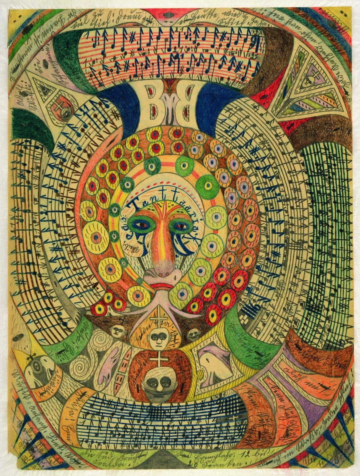 Wölfli was a psychiatric patient at the hospital in Waldau but also a prominent exponent of Art Brut.  At the hospital, Wölfli began drawing, writing, and composing music.