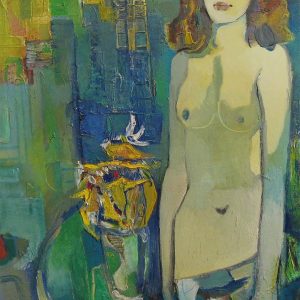 Girl and bouquet