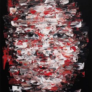 Pink portrait of a woman