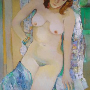Red haired kneeling model by Mikhail Turovsky