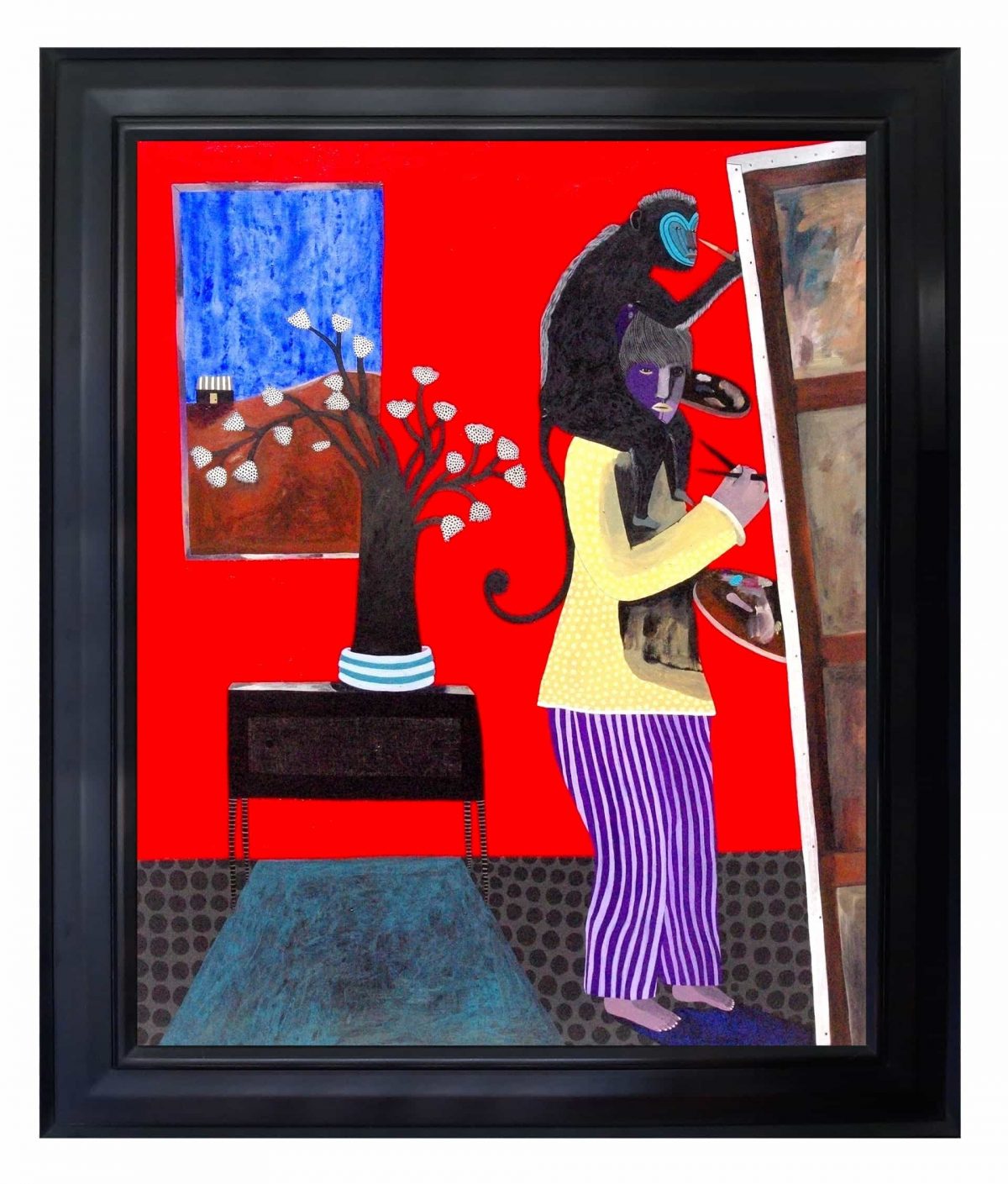 Pintor con mono artwork by Sepulveda