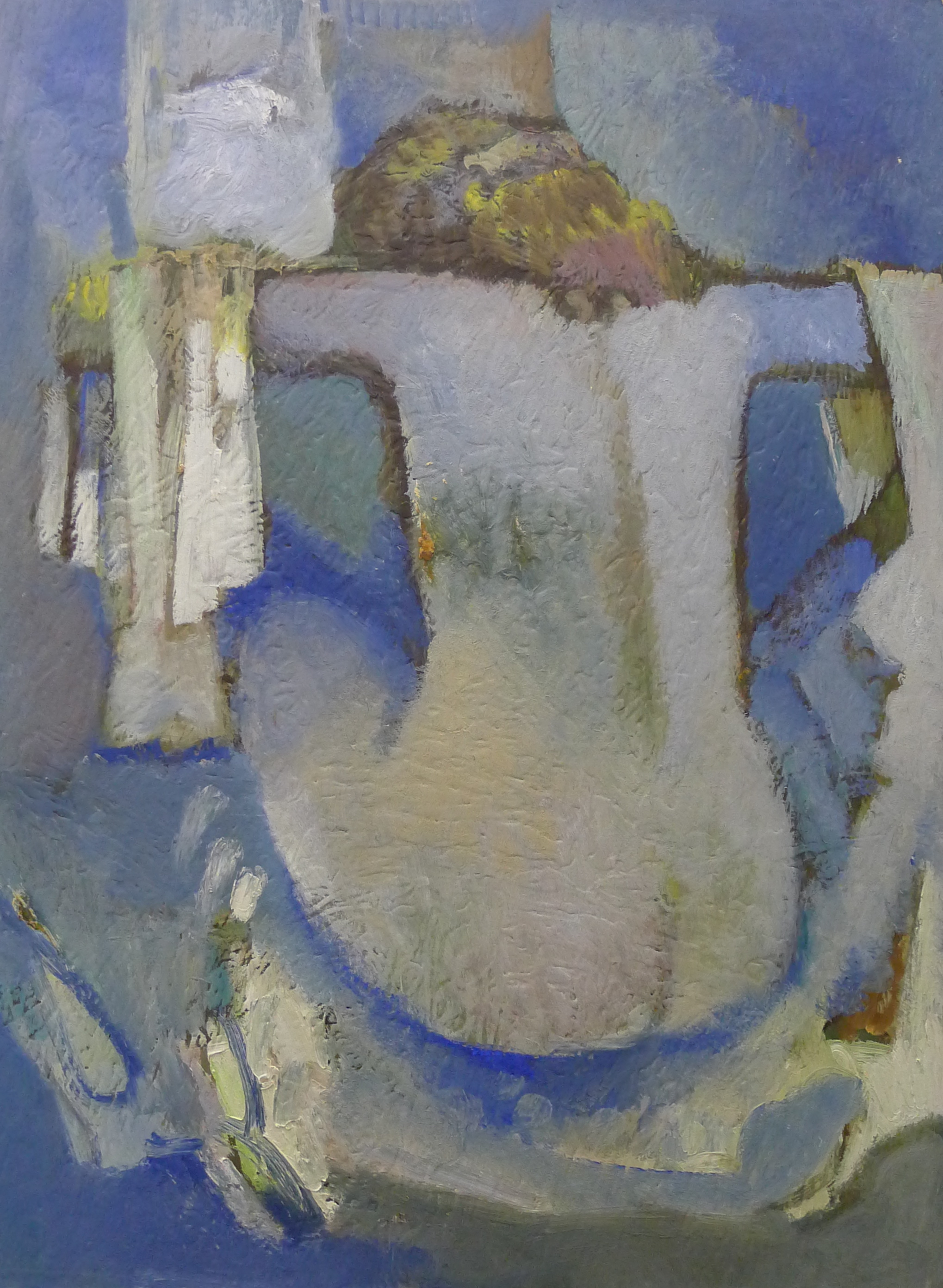 Seated nude from the back (in blue)