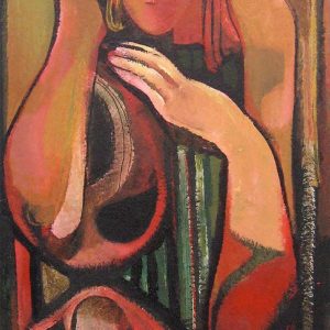 Woman leaning on her arm by Mikhail Turovsky